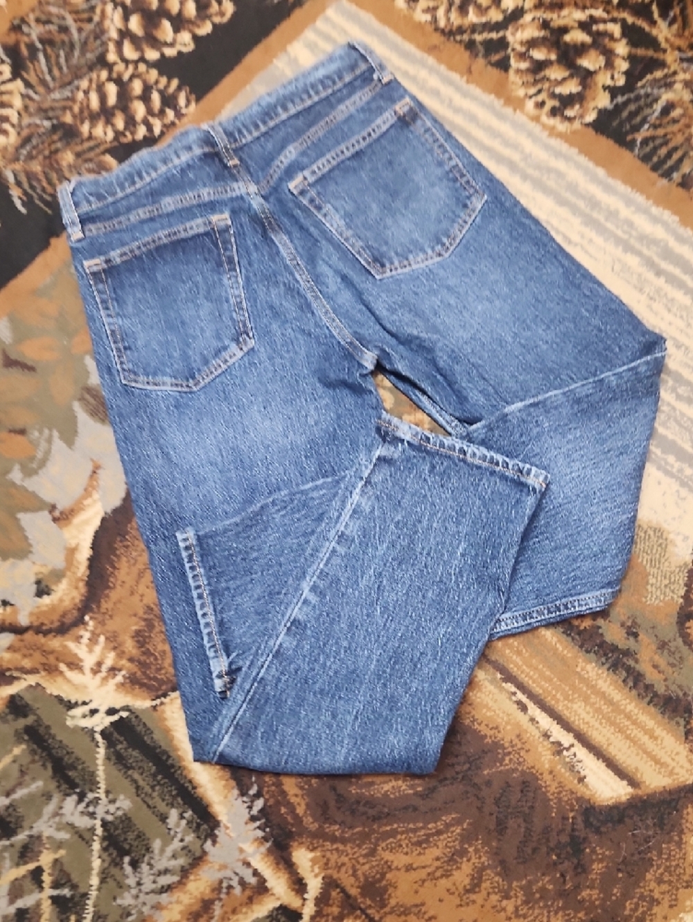 GAP Cheeky Straight High Rise Jeans - Dark Blue - Picture 8 of 8
